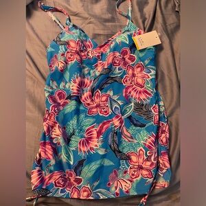 NWT Croft and Barrow Tankini Floral Bathing Suit Top